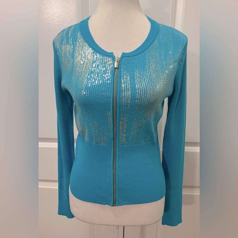 NWOT  WOMENS VINTAGE CACHE EMBELLISHED CARDIGAN SIZE MEDIUM